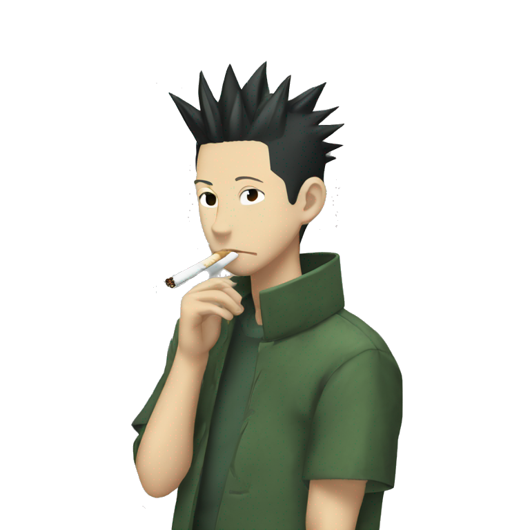 Shikamaru smoking a cigarette  emoji