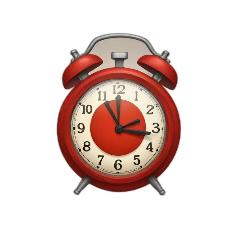red clock emoji
