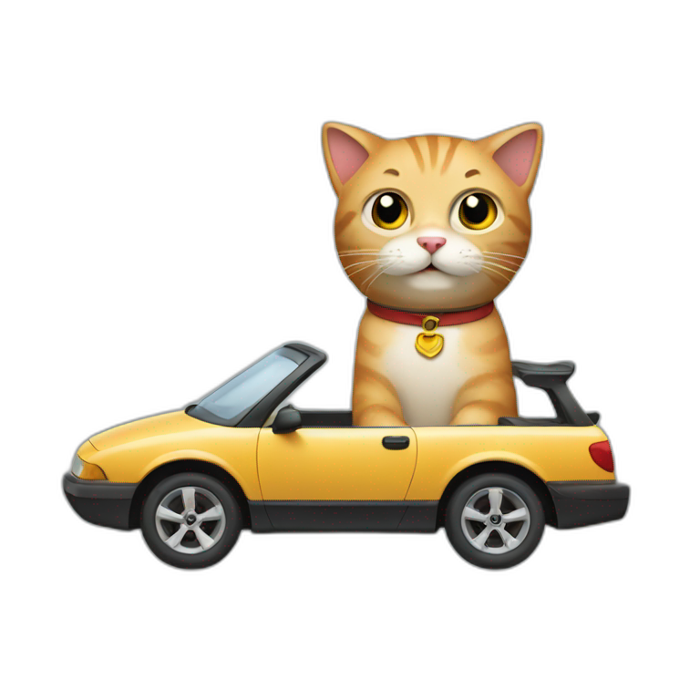 Cat drive car emoji