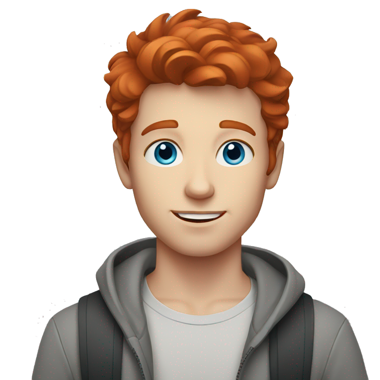 young guy with blue eyes and Redhead hair  emoji