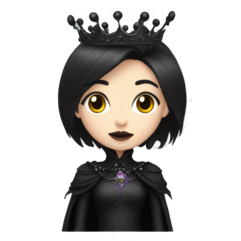 goth princess with crown emoji