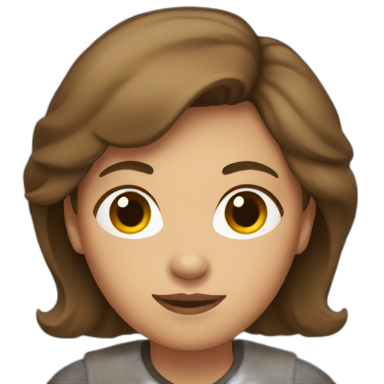 mother with short brown hair emoji