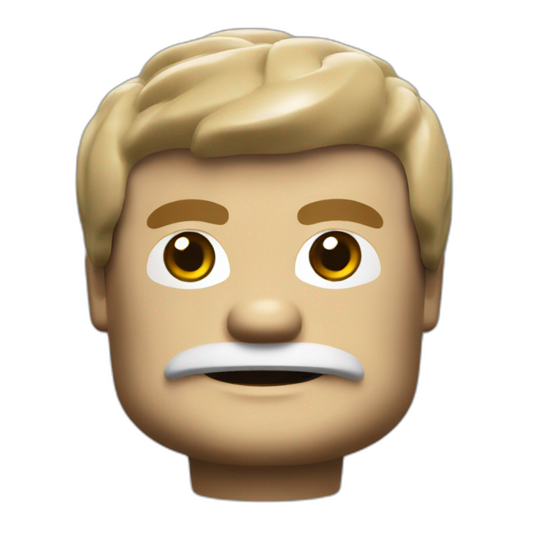 A Lego brick emoji