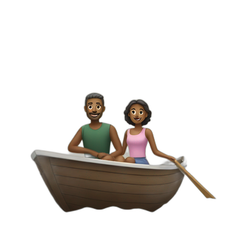 Man and women on a boat emoji