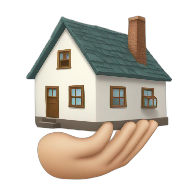 house in hand emoji