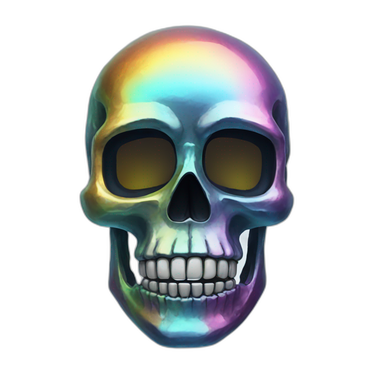 prismatic skull emoji