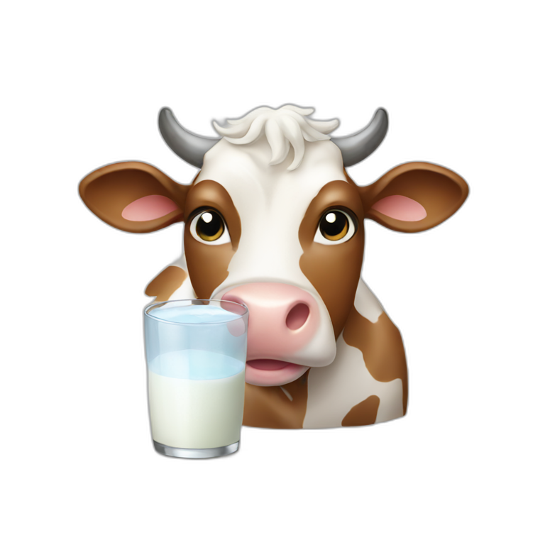 Cow doing milk  emoji