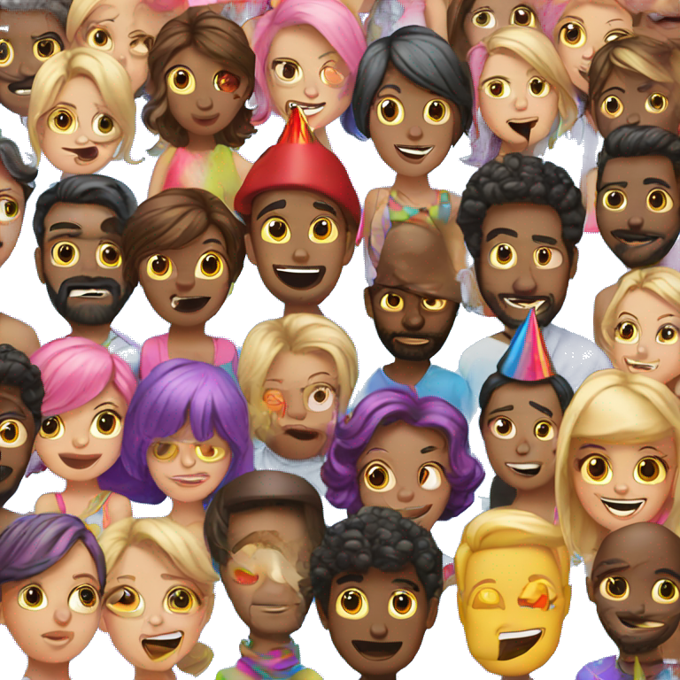 Trippy birthday party emoji