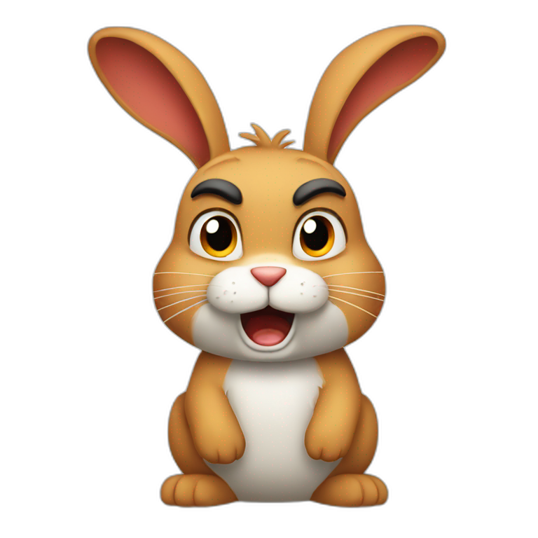 angry rabbit emoji