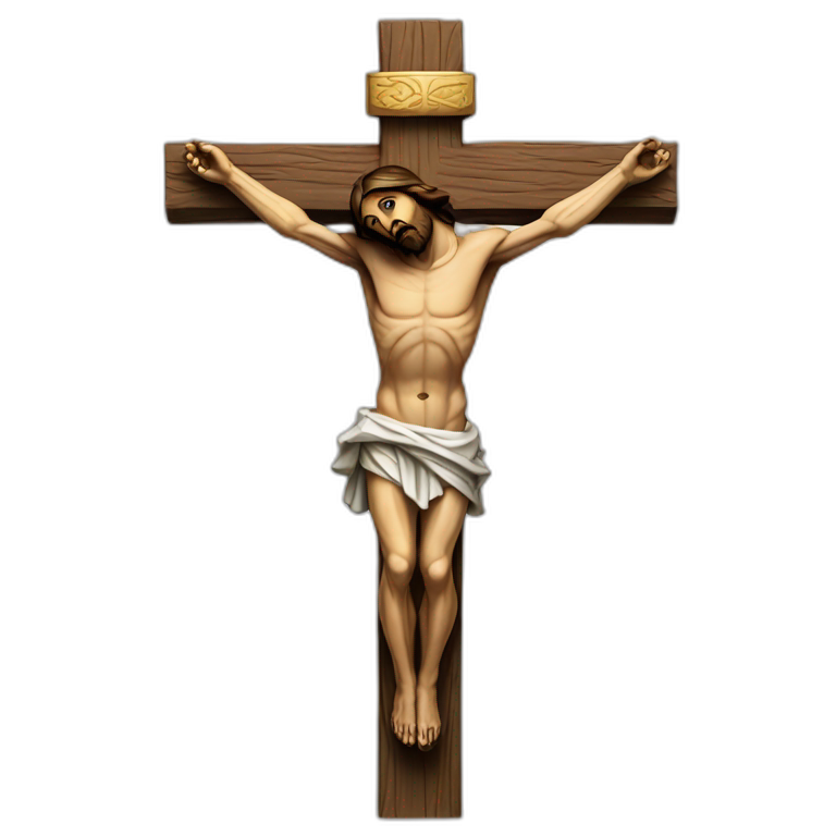 Crucified Jesus on orthodox cross emoji