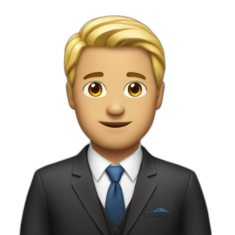 man wearing a suit emoji