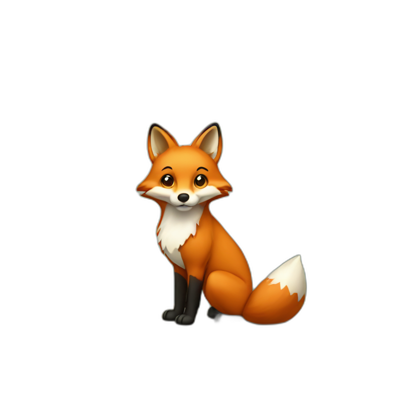 fox in forest emoji