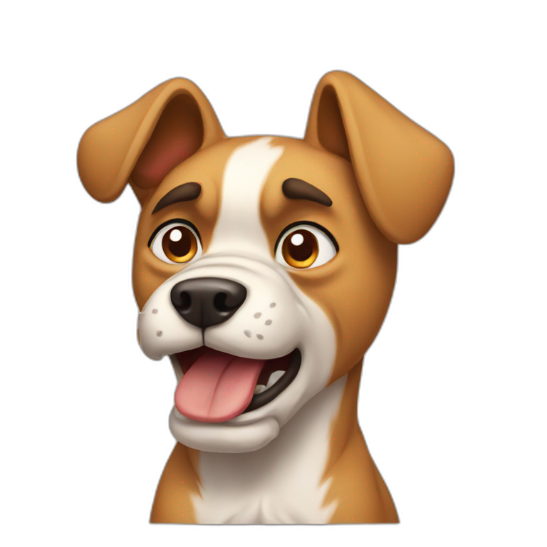 Angry dog emoji
