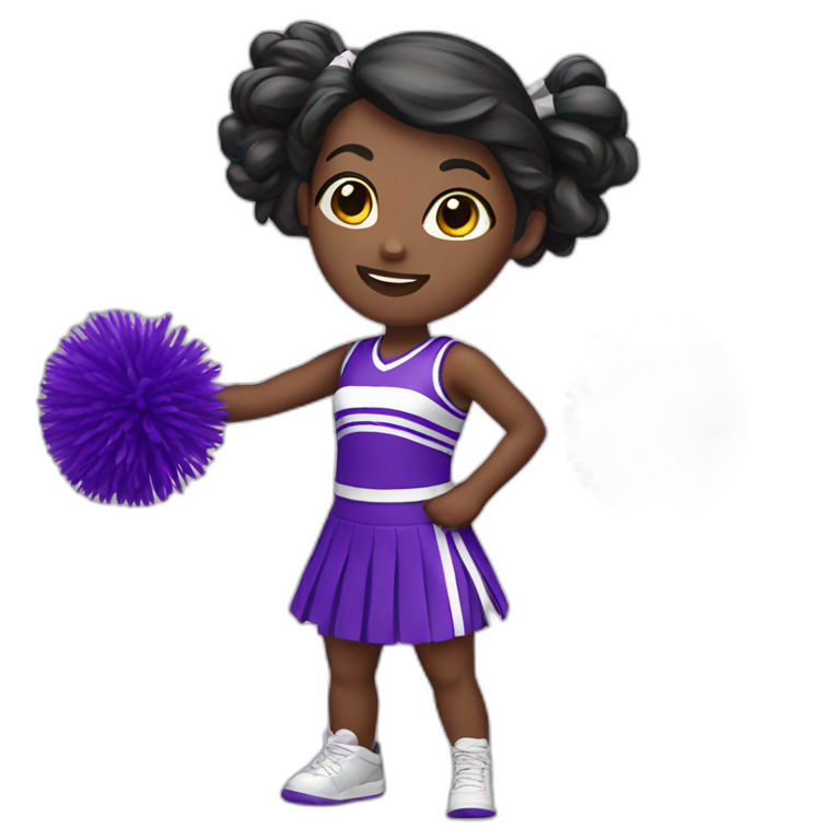 Cheerleader purple girl emoji
