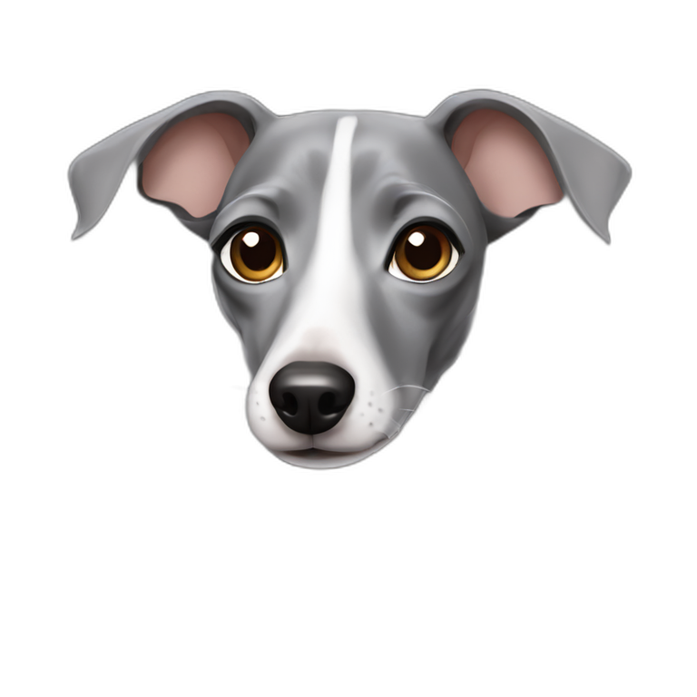 full grey Italian greyhound emoji emoji