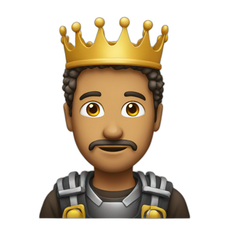 Software Engineer man feels like king emoji