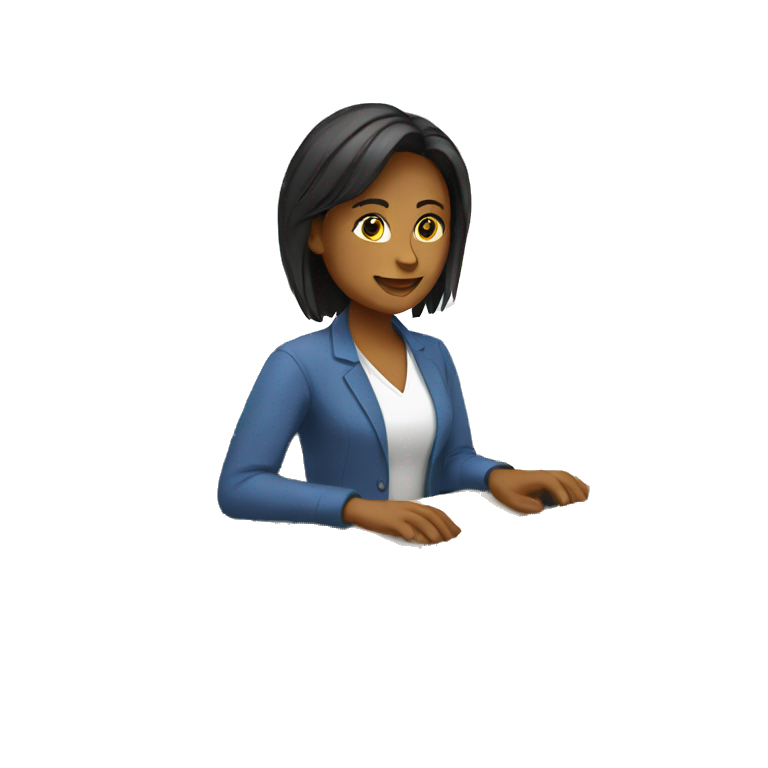 woman works with computer emoji