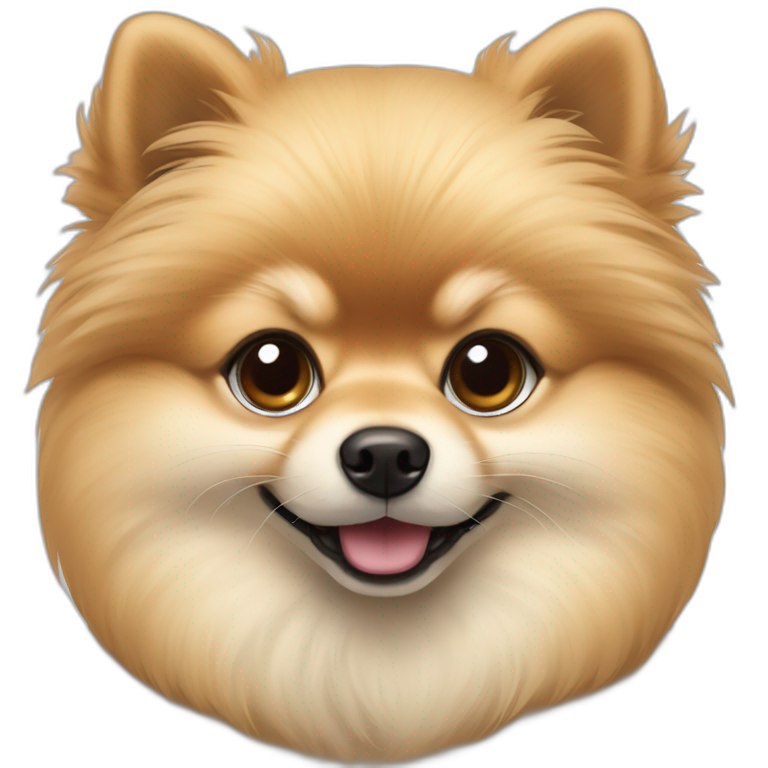 Beige Toy Pomeranian with darker snout emoji