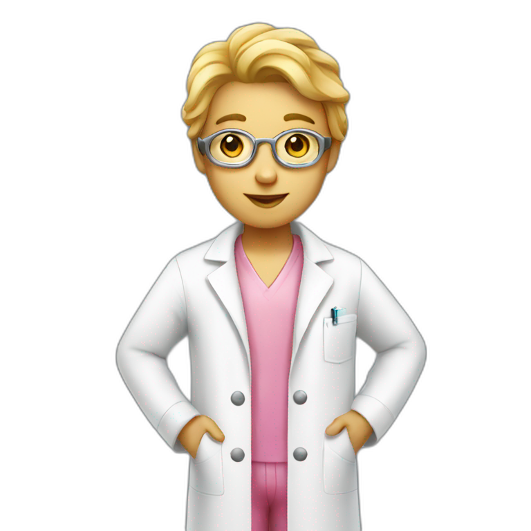 "laboratory coat" pink emoji