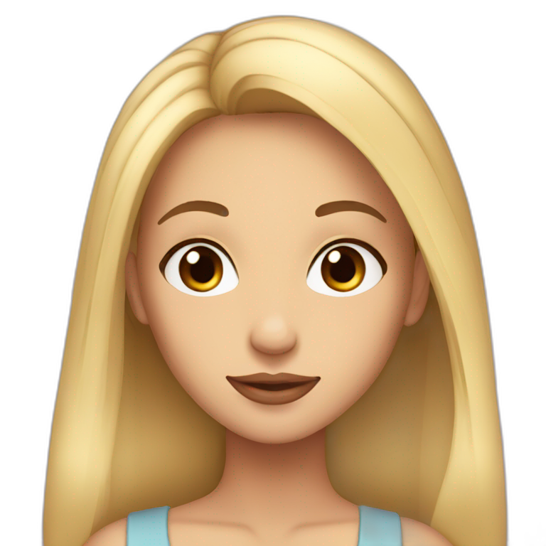 Girl named Liana blonde with brown eyes she is skiny emoji