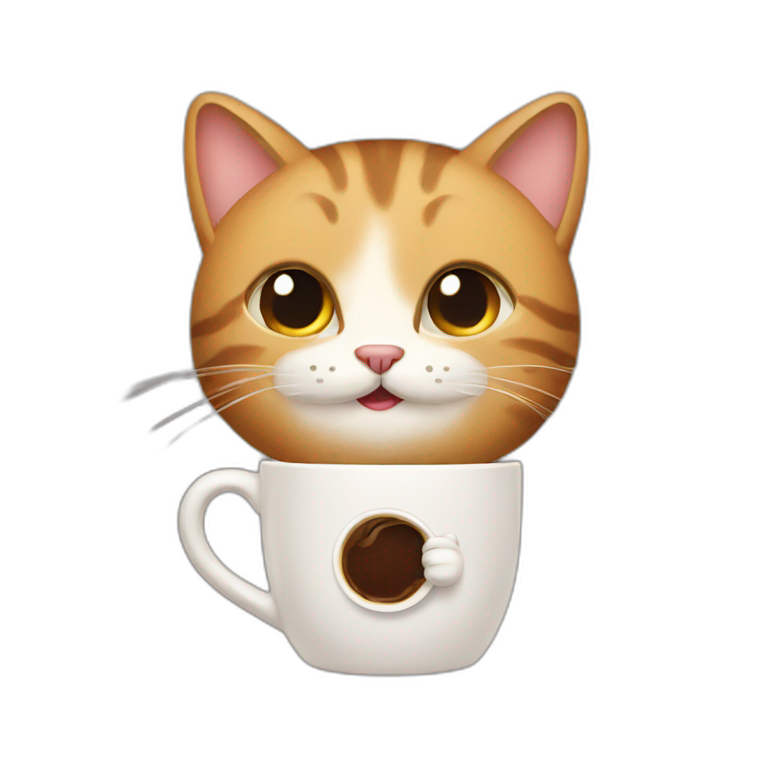 Coffee cat emoji