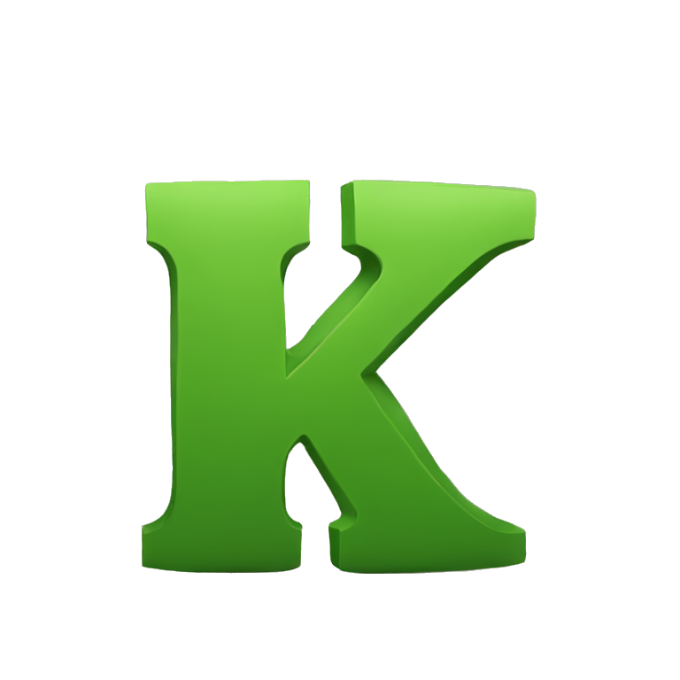 Hulk emoji like letter K emoji