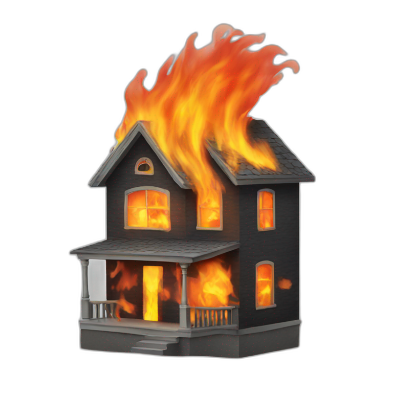 House in fire  emoji