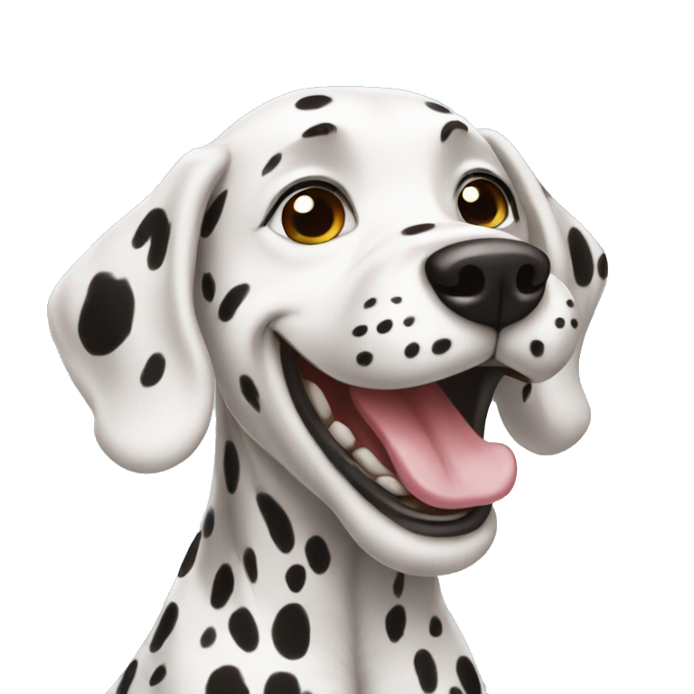 Dalmatian dog laughing emoji  emoji