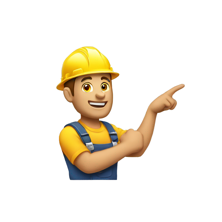 electrician pointing to the side emoji