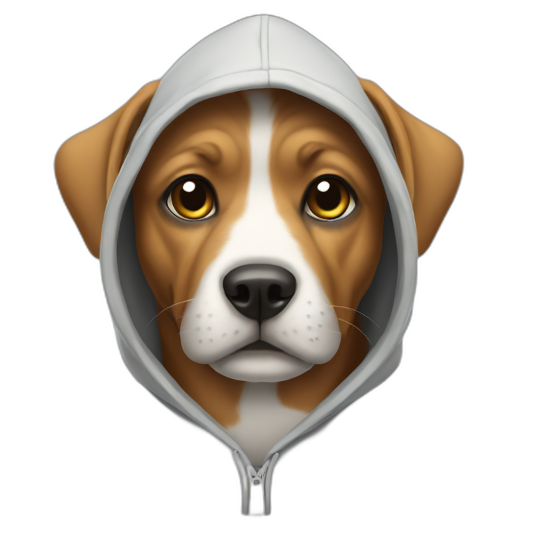 Dog with a hoodie emoji