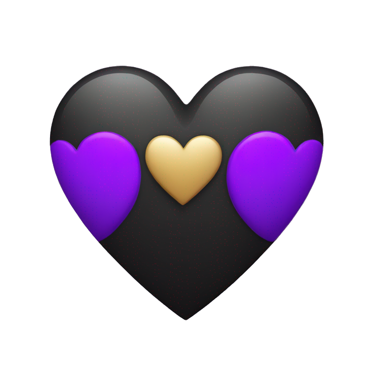 Black and Purple Heart  emoji