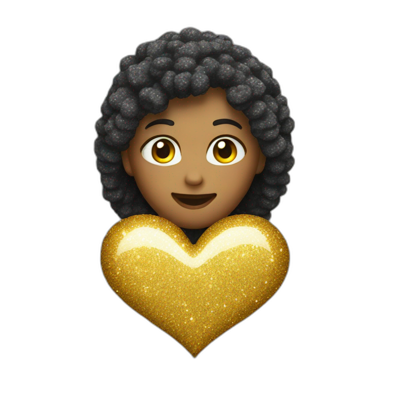 Glitter heart  emoji