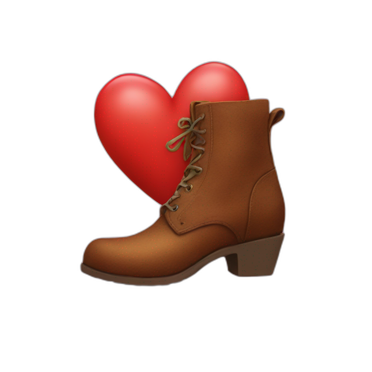 Heart shaped boot emoji