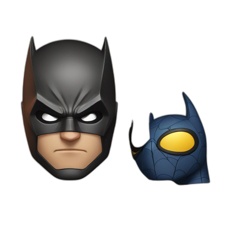 Batman vs spiderman emoji