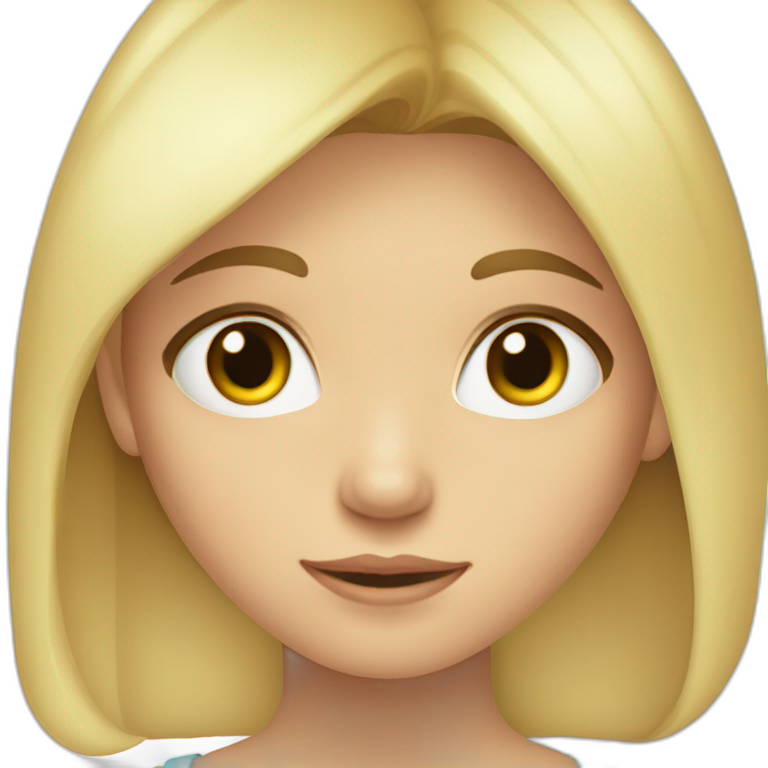 niña-rubia-ojos celestes emoji