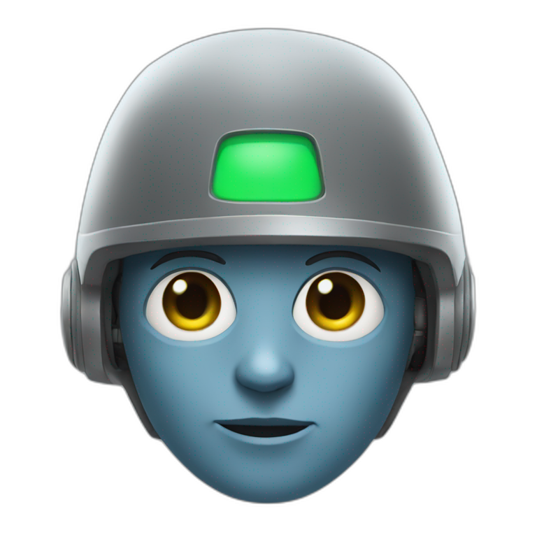 Half robot half human emoji