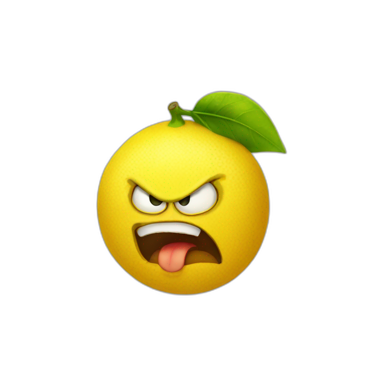 Angry lemon emoji | AI Emoji Generator