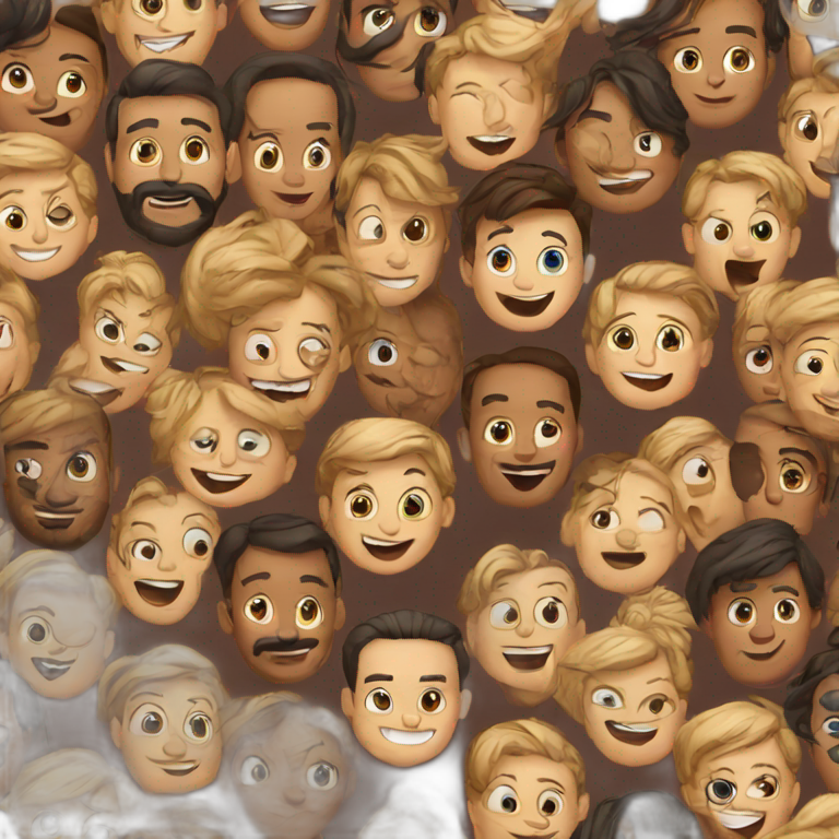 many faces emoji