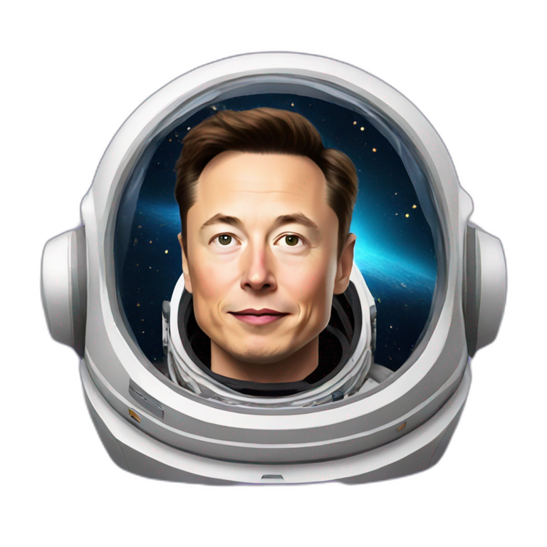 Elon musk in space emoji
