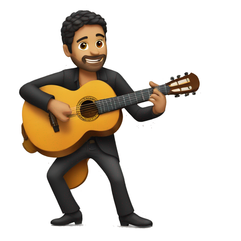 Flamenco guitar player emoji