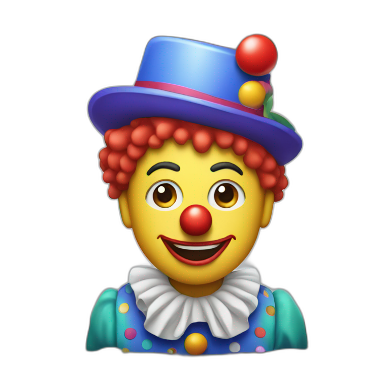 clown holding google pixel emoji