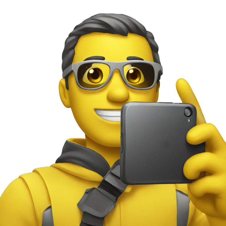 Yellow man taking a selfie  emoji