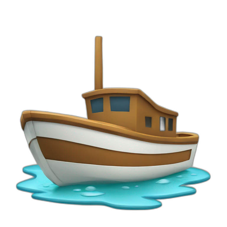 A Boat on a river emoji