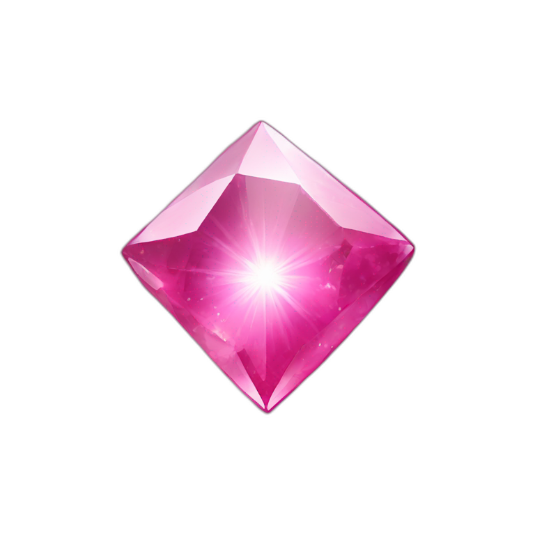 pink gemstone with star emoji