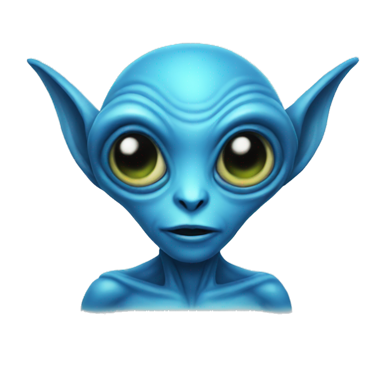 Blue alien emoji