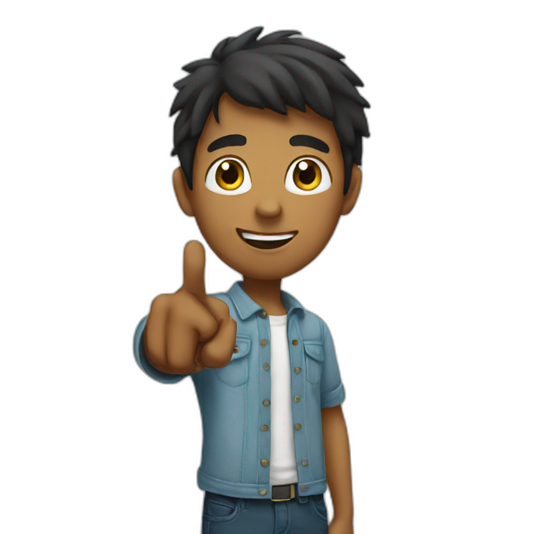 Boy pointing towards you emoji