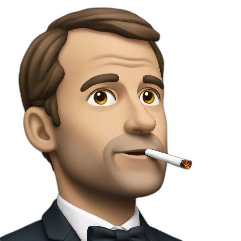 Macron who smoke emoji