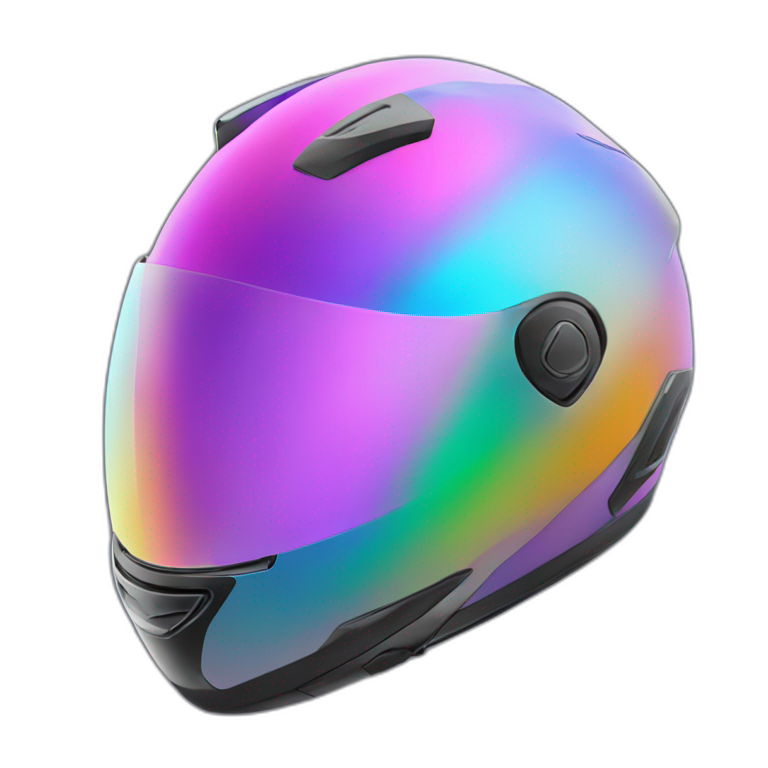 prismatic motorcycle helmet emoji