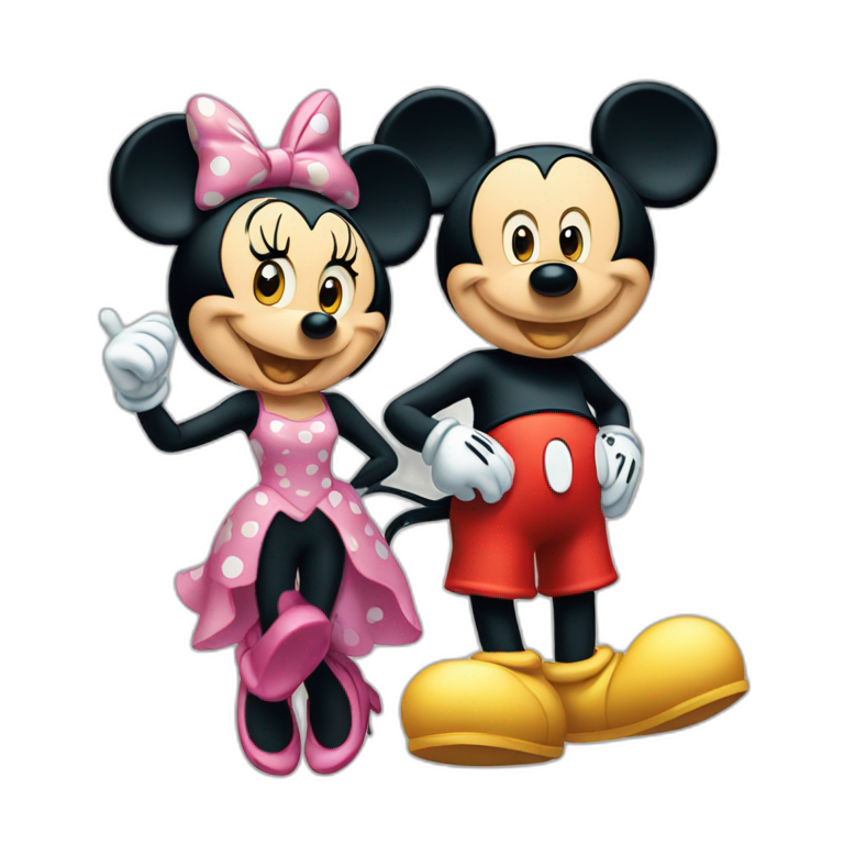 Mickey and Minnie mouse emoji