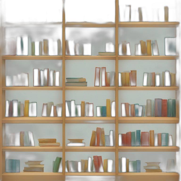 shelf filled with books emoji
